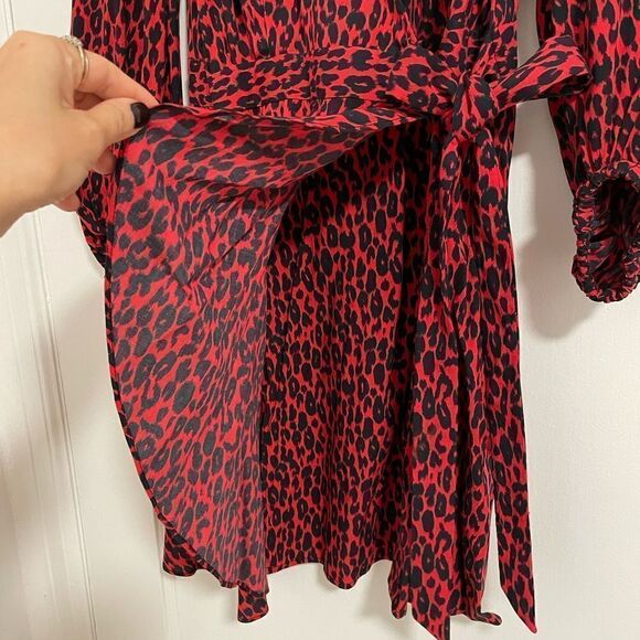 IRO Boina Leopard Wrap Dress size 6 - Picture 4 of 10
